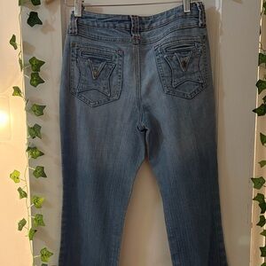 Y/Project Low rise Light Blue Flare Jeans with star design